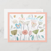 愛は感動的すべての肯定カードを征服する シーズンポストカード (正面/裏面)