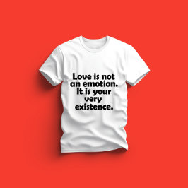 愛は感情ではありません。あなたの存在そのものです Tシャツ