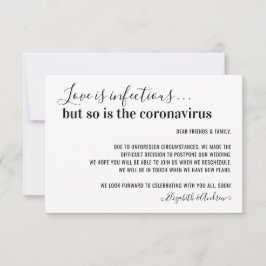 愛は感染する Covid19 結婚延期のお知らせ 案内状