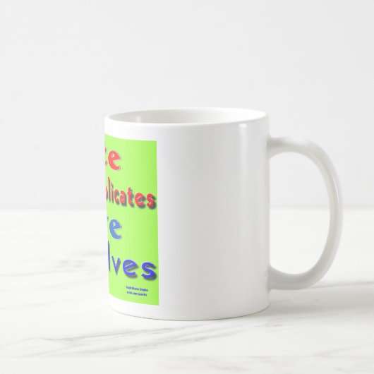 愛は憎しみより優れている コーヒーマグカップ (右)