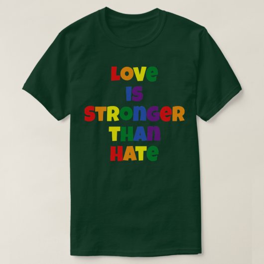 愛は憎しみより強い Tシャツ (デザイン正面)