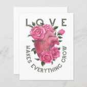 愛は成長すべてを作る – ロマンチックなフローラアート (正面/裏面)