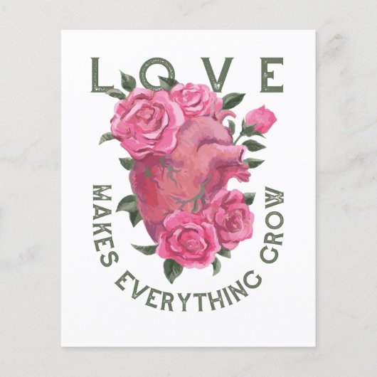 愛は成長すべてを作る – ロマンチックなフローラアート (正面)