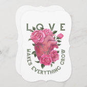 愛は成長すべてを作る – ロマンチックなフローラアート (正面/裏面)