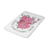 愛は成長すべてを作る – ロマンチックなフローラアート バスマット (アングル)