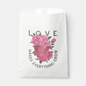 愛は成長すべてを作る – ロマンチックなフローラアート フェイバーバッグ (正面)