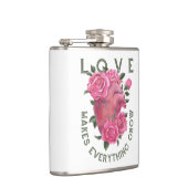 愛は成長すべてを作る – ロマンチックなフローラアート フラスク (右)