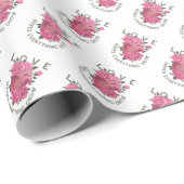 愛は成長すべてを作る – ロマンチックなフローラアート ラッピングペーパー (ロールコーナー)