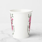 愛は成長すべてを作る – ロマンチックなフローラアート 紙コップ (左)
