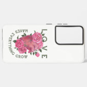 愛は成長すべてを作る – ロマンチックなフローラアート SAMSUNG GALAXYケース (左側面)