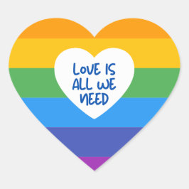 愛は我々が必要とするすべてであり、我々が必要とするすべては愛 ハートシール
