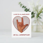 愛は我々が理解している言語である、ASL ポストカード (スタンド正面)