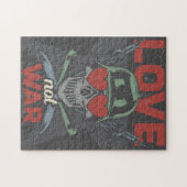 「愛は戦争ではない」平和なパズル – 愛を広める ジグソーパズル (横)