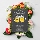 愛は手描きの黒板シャワーを醸造している 招待状