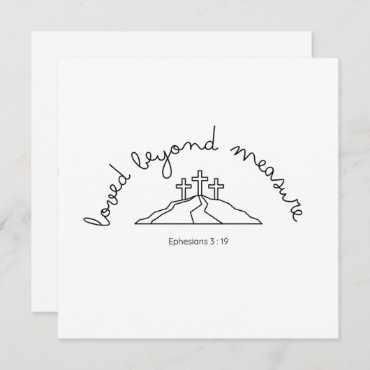 愛は招待を超えて　クリスチャンカード　信仰 招待状 (正面/裏面)