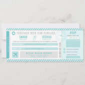 愛は搭乗券の中にあ結婚る 招待状 (正面)