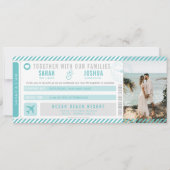 愛は搭乗券の中にあ結婚る 招待状 (正面)