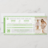 愛は搭乗券の中にあ結婚る 招待状 (正面)