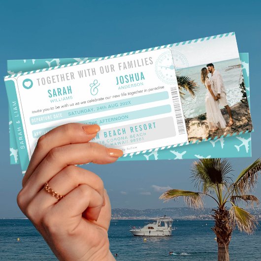 愛は搭乗券の中にあ結婚る 招待状