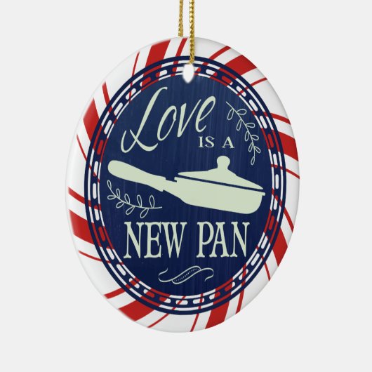 愛は新しいパン料理料理クリスマス セラミックオーナメント (右)