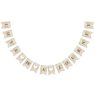 愛は旅の地図の結婚ブライダルシャワー バンティングフラッグ