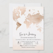愛は旅の地図ブライダルシャワー招待状 招待状 (正面)