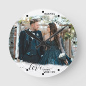 愛は時間とともに育む フォト ウェディング クロック (正面)
