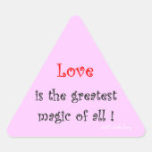 愛は最大の魔法! 三角形シール (正面)