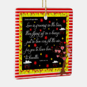 愛は木々の中で成長しているオーナメント セラミックオーナメント (右)