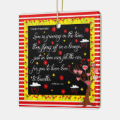 愛は木々の中で成長しているオーナメント セラミックオーナメント (左)