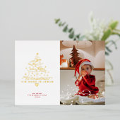 愛は木生まれ箔クリスマスカード 箔シーズンカード (立ち正面)