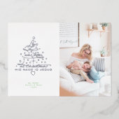 愛は木生まれ箔クリスマスカード 箔シーズンカード (正面)