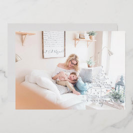 愛は木生まれ箔クリスマスカード 箔シーズンカード