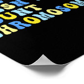 愛は染色体T21ダウン症候群Awをカウントしない ポスター (角)