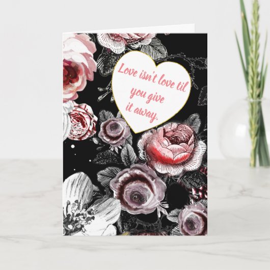 愛は母の日まで愛与えであり遠くにない サンキューカード (正面)