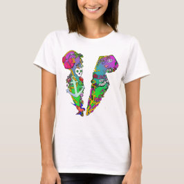 愛は毒タトゥーTuxグラフィッククロップトップ Tシャツ