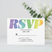 愛は水彩画RSVPに勝ちます 出欠カード (スタンド正面)