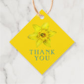 愛は水彩黄色の春の結婚式  フェイバータグ (裏面)