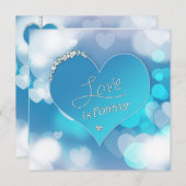 愛は永遠である – 結婚の誓いの更新招待状 招待状 (正面/裏面)