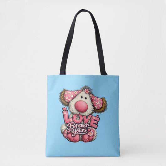 🐶💕 愛は永遠にあなたと 👜✨ トートバッグ (正面)