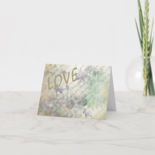 愛は永遠に ウェディング サンクスカード サンキューカード (正面)