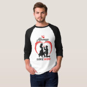 愛は永遠に ラグラン ベースボール Tシャツ (正面フル)