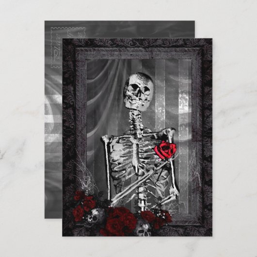 愛は永遠のゴシック結婚様式の象徴 案内ポストカード (正面/裏面)