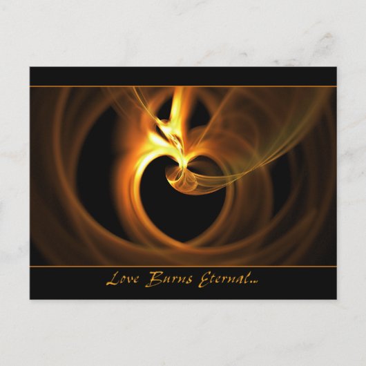 愛は永遠の郵便はがきを燃やします ポストカード (正面)