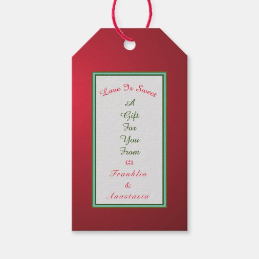 愛は汝らの赤い贈り物だ ギフトタグ (正面)