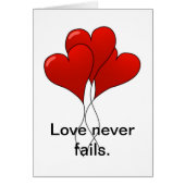 愛は決してすべての行事の挨拶状を失敗しません (正面)