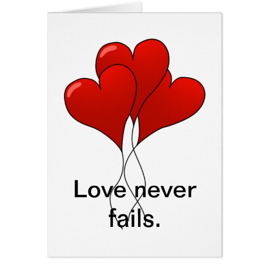 愛は決してすべての行事の挨拶状を失敗しません (正面)
