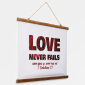 愛は決してクリスチャンに反しない 吊り下げ型タペストリー (傾斜あり)