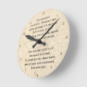 愛は決してクリスチャンのヴィンテージを破らない ラウンド壁時計 (傾斜)