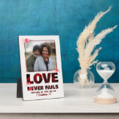 愛は決してクリスチャンの写真バレンタインに失敗しない フォトプラーク (側面)